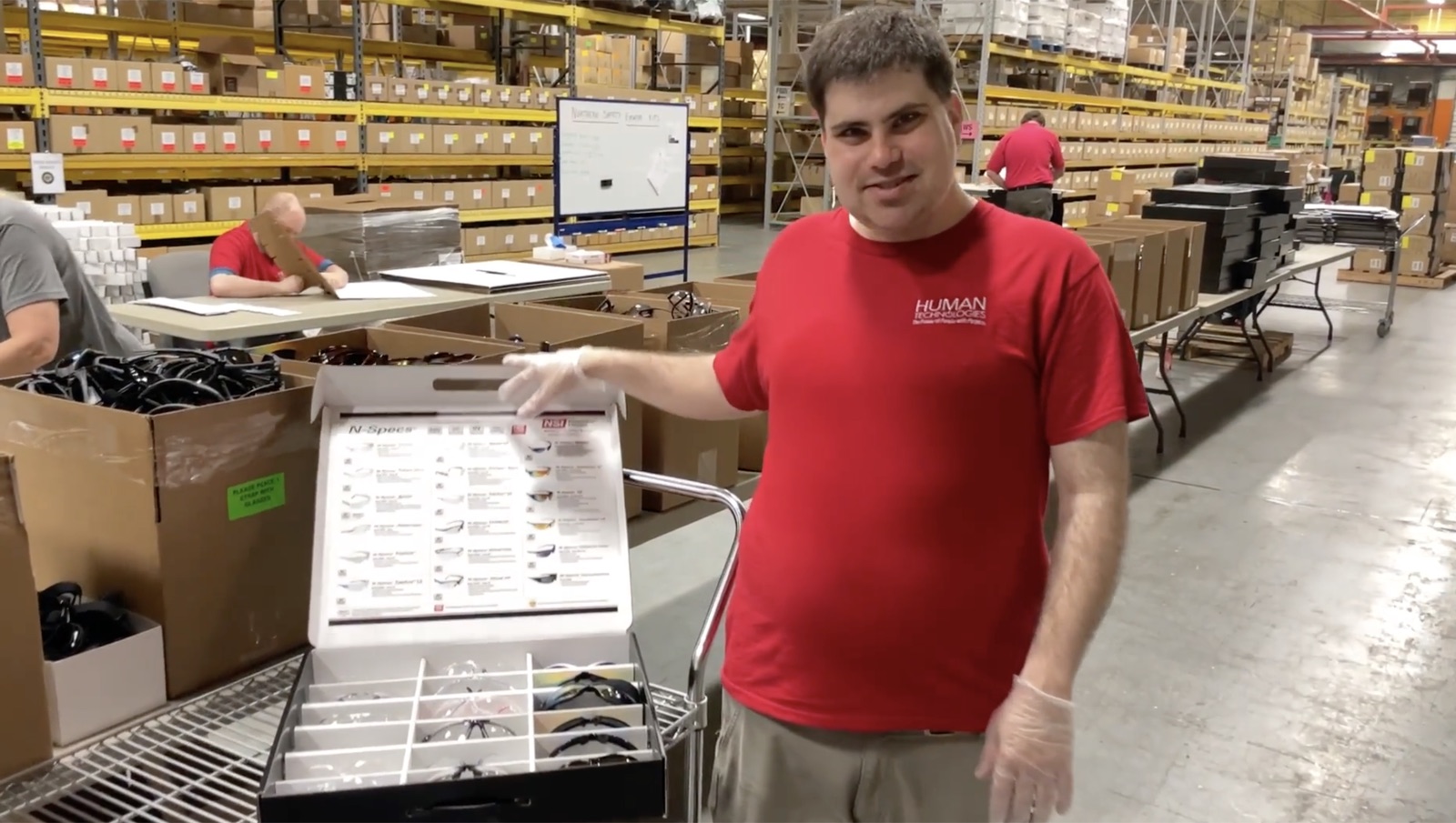 Human Technologies packaging and order fulfillment operation.