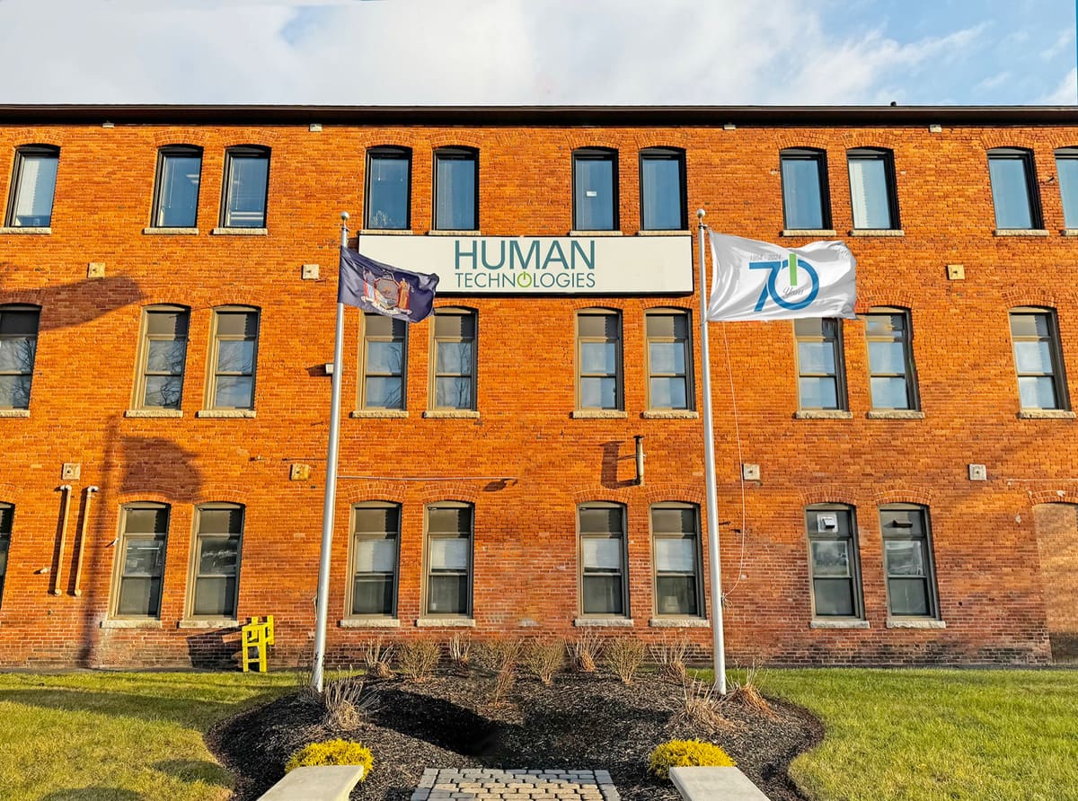 The exterior of 2201 Dwyer Avenue, Human Technologies headquarters in Utica, NY.